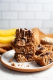 Peanut Butter Banana Oat Bars with Chocolate Chips
